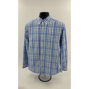 Vineyard Vines Button Down Collegiate shirt Men's M Blue Yellow Plaid LongSleeve